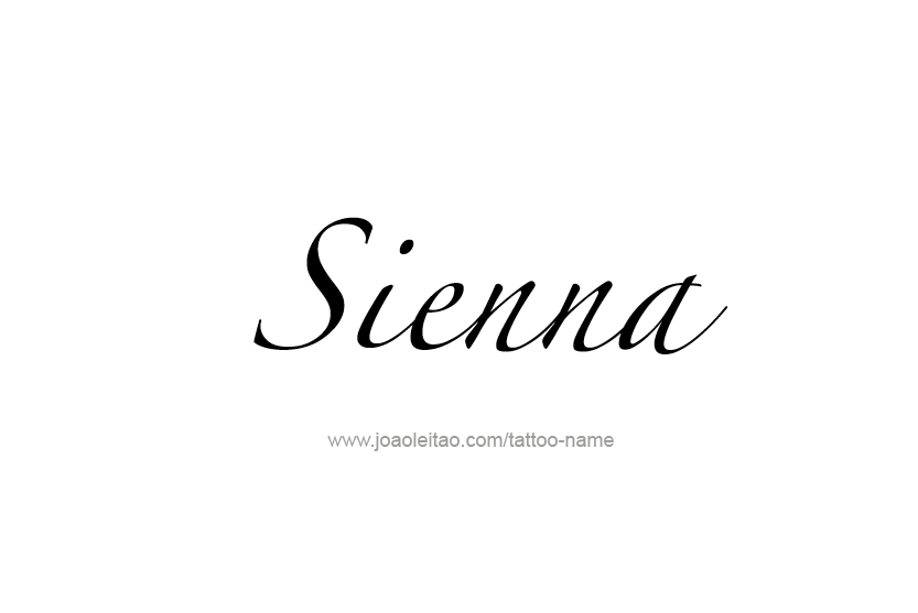 Tattoo Design Name Sienna   