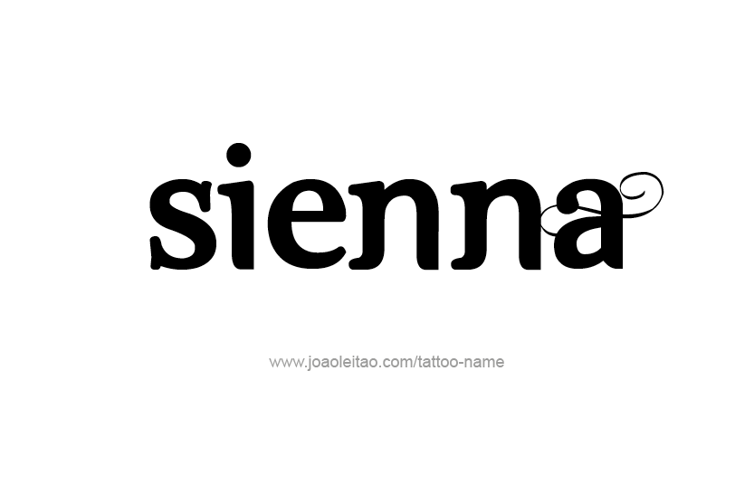 Tattoo Design Name Sienna   