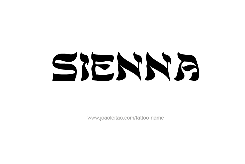 Tattoo Design Name Sienna   