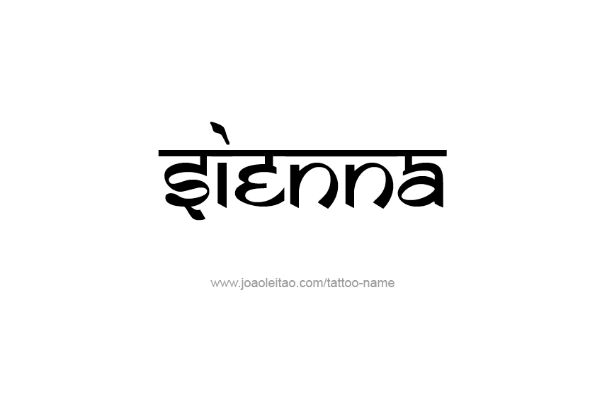 Tattoo Design Name Sienna   