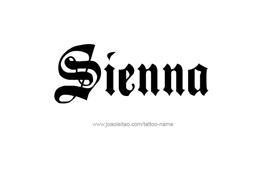 Tattoo Design Name Sienna   