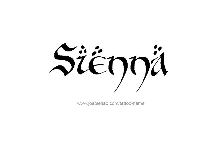 Tattoo Design Name Sienna   