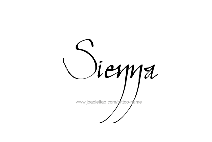 Tattoo Design Name Sienna   