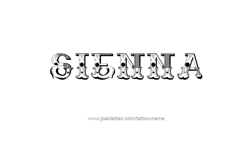 Tattoo Design Name Sienna   