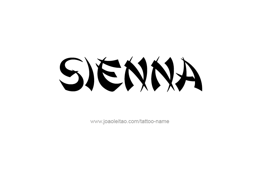 Tattoo Design Name Sienna