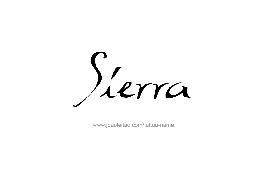 what does the name sierra mean for a girl