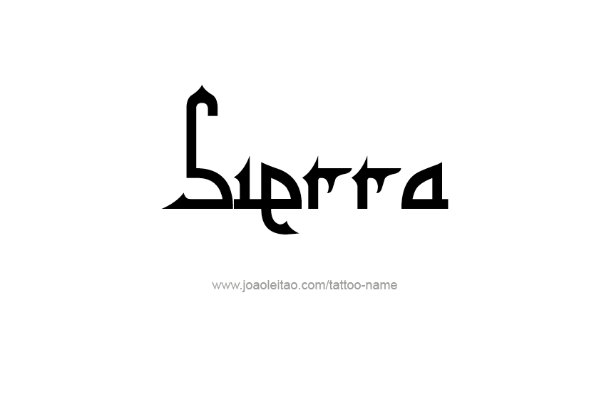 Tattoo Design Name Sierra   