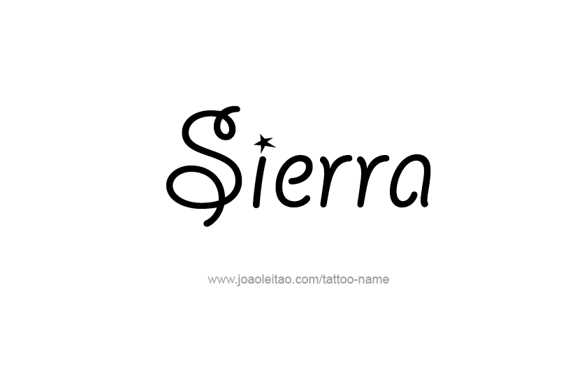 Tattoo Design Name Sierra   