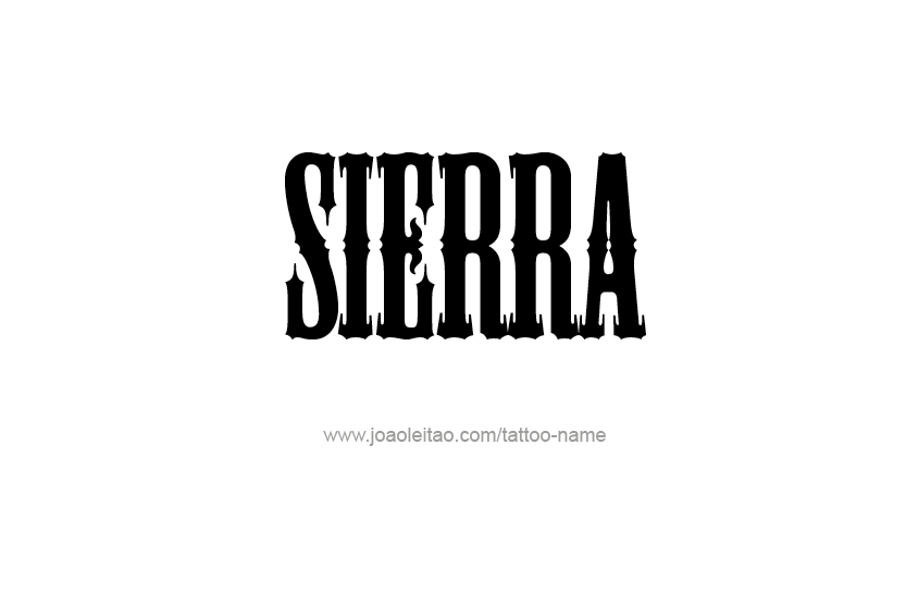 Tattoo Design Name Sierra   