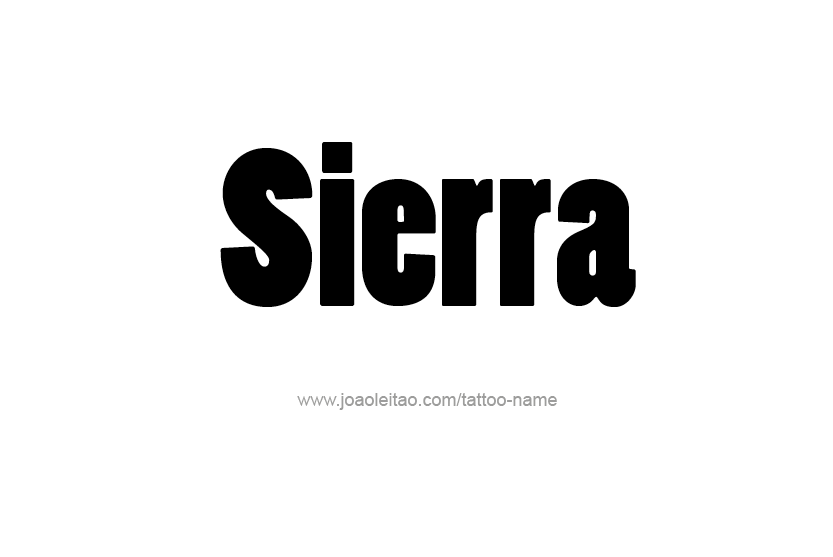 Tattoo Design Name Sierra   