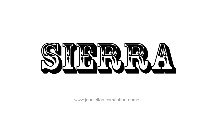 Tattoo Design Name Sierra   