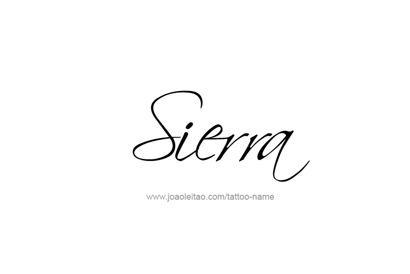 Tattoo Design Name Sierra   