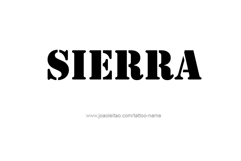 Tattoo Design Name Sierra   