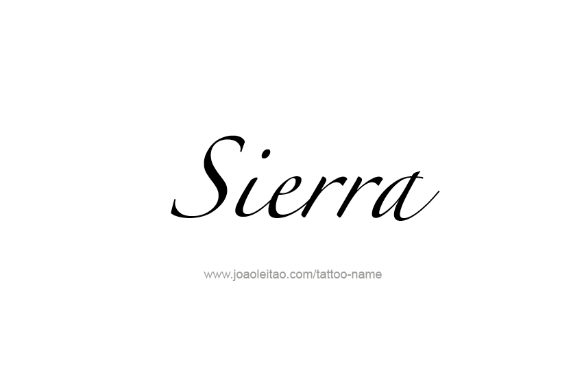 Tattoo Design Name Sierra   