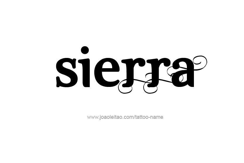 Tattoo Design Name Sierra   