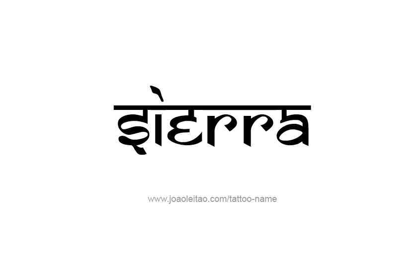 Tattoo Design Name Sierra   