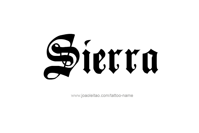 Tattoo Design Name Sierra   