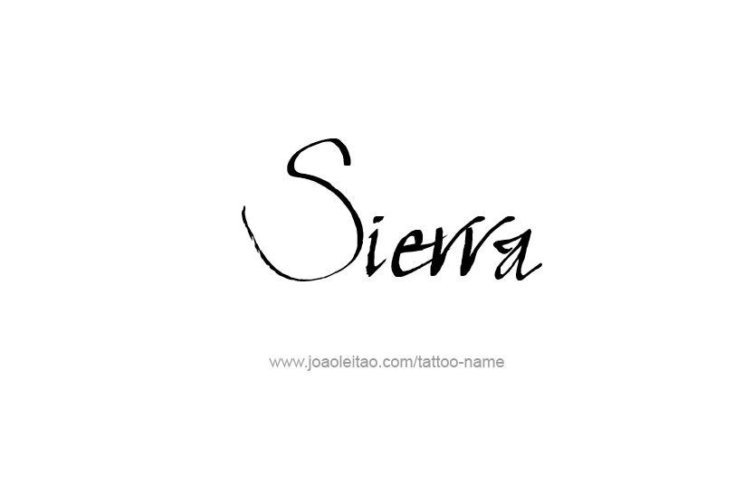 Tattoo Design Name Sierra   