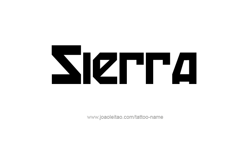 Tattoo Design Name Sierra   