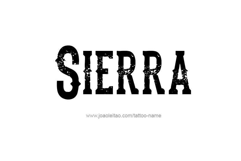 Tattoo Design Name Sierra   