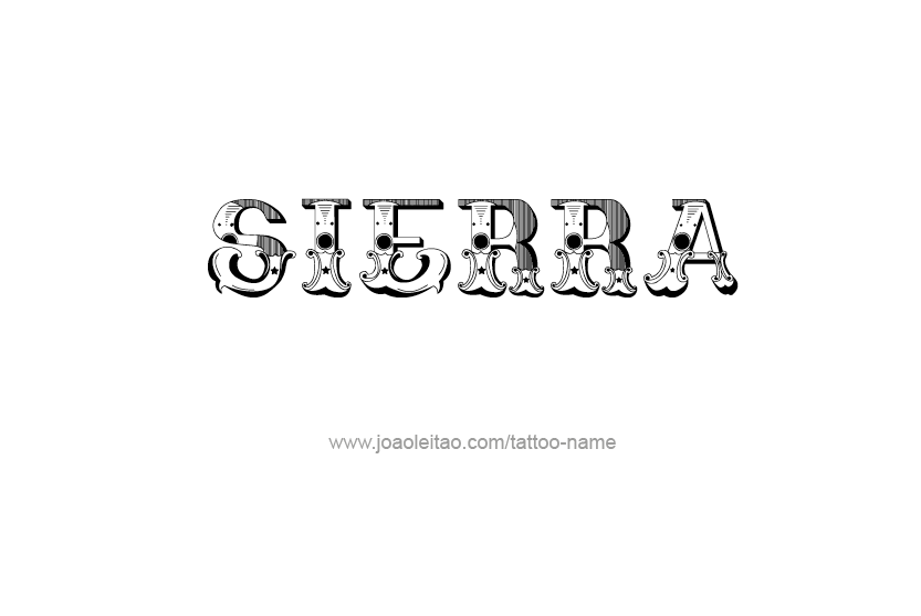 Tattoo Design Name Sierra   