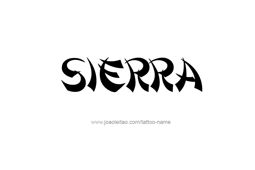 Tattoo Design Name Sierra