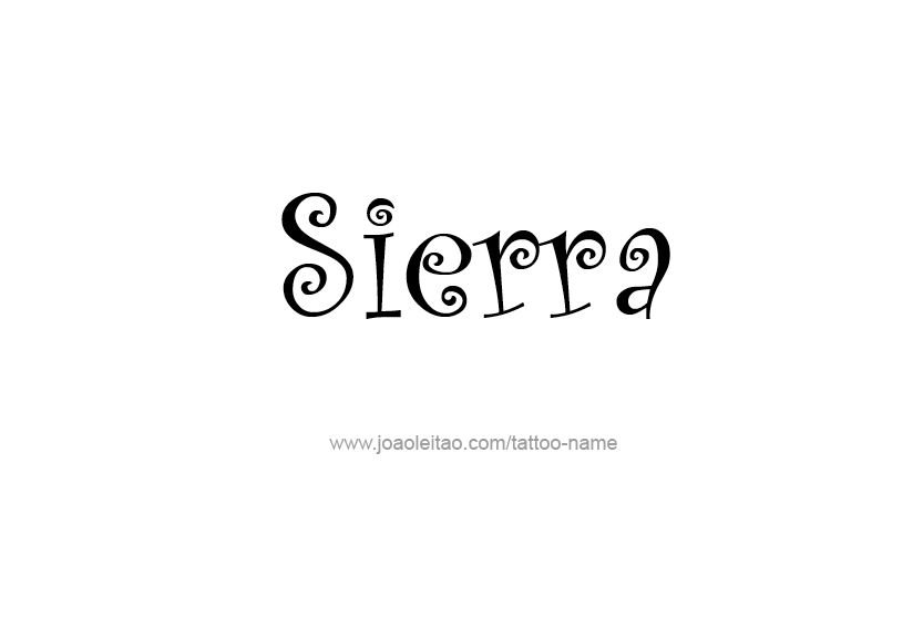 Tattoo Design Name Sierra   