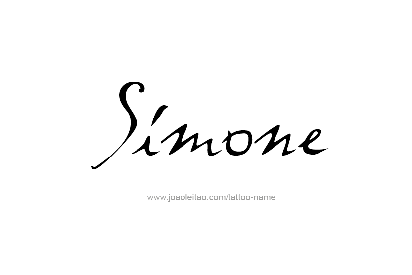 Tattoo Design Name Simone   