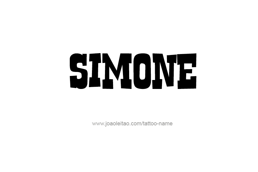 Tattoo Design Name Simone   