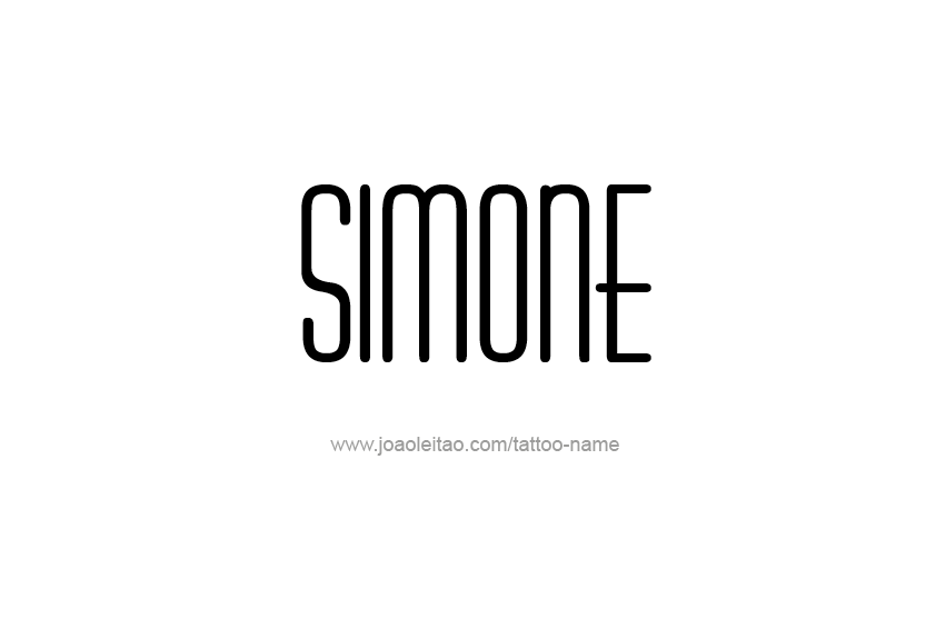 Tattoo Design Name Simone   