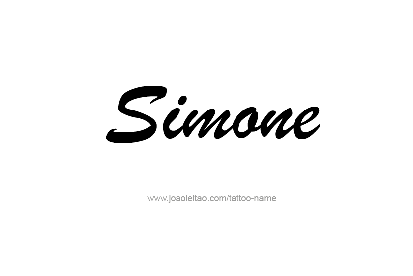 Tattoo Design Name Simone   