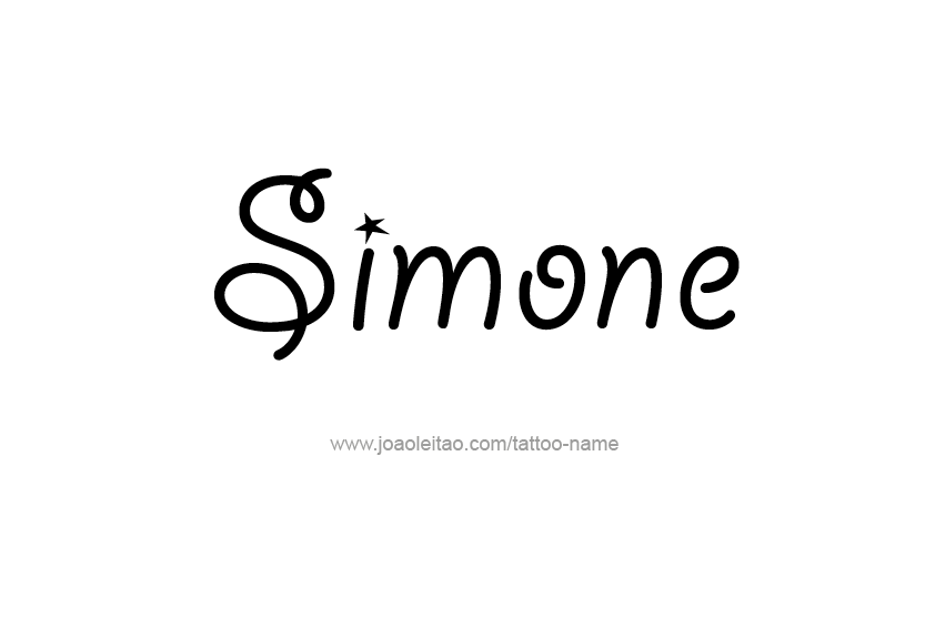 Tattoo Design Name Simone   