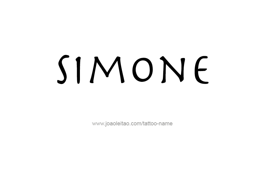 Tattoo Design Name Simone   