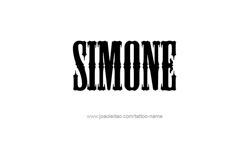 Tattoo Design Name Simone   