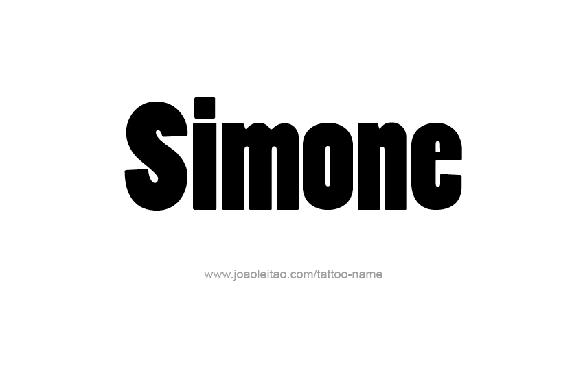 Tattoo Design Name Simone   