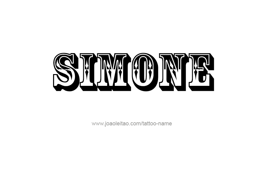 Tattoo Design Name Simone   