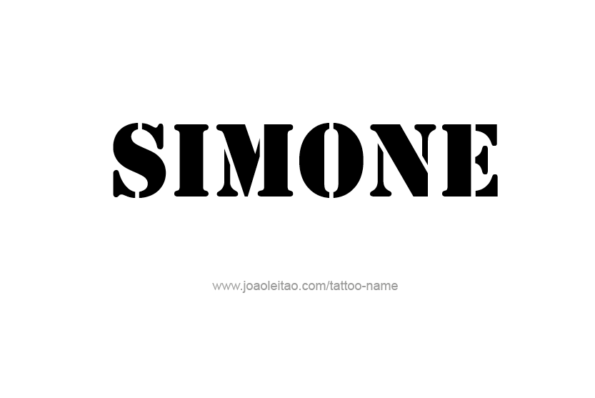 Tattoo Design Name Simone   