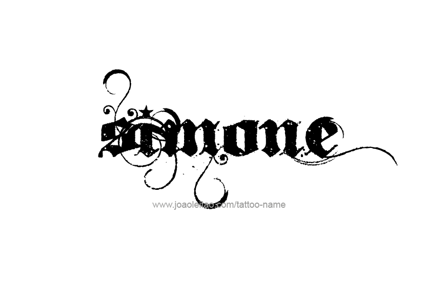 Tattoo Design Name Simone   