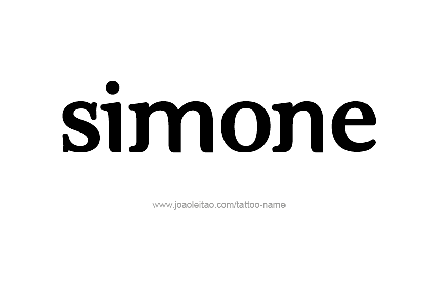 Tattoo Design Name Simone   