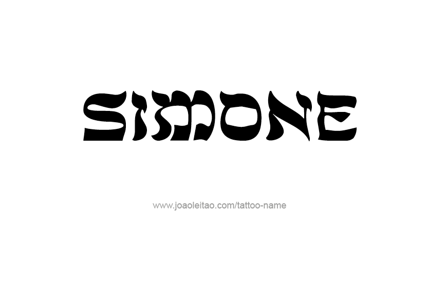 Tattoo Design Name Simone   