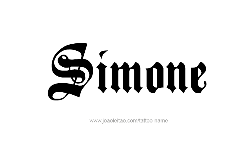 Tattoo Design Name Simone   