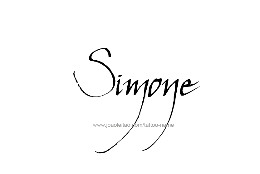 Tattoo Design Name Simone   