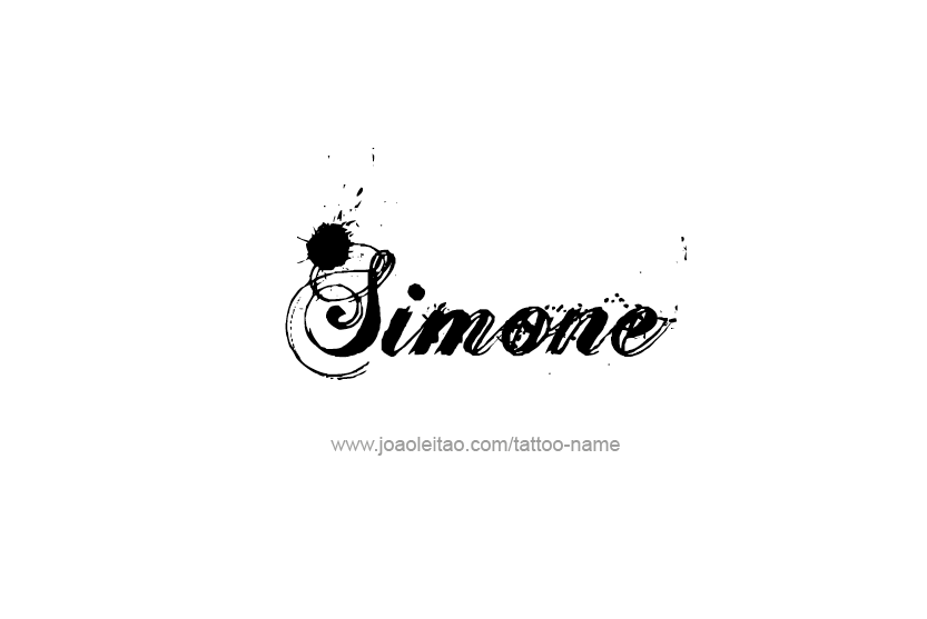 Tattoo Design Name Simone   