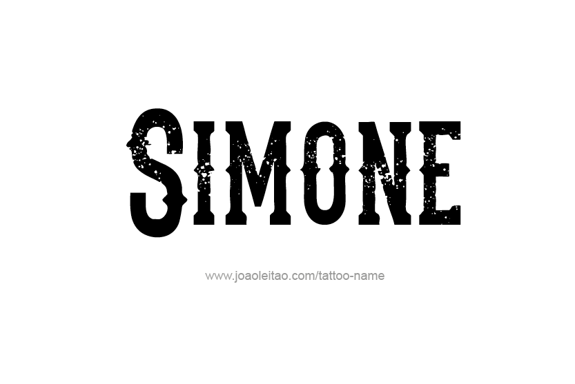 Tattoo Design Name Simone   