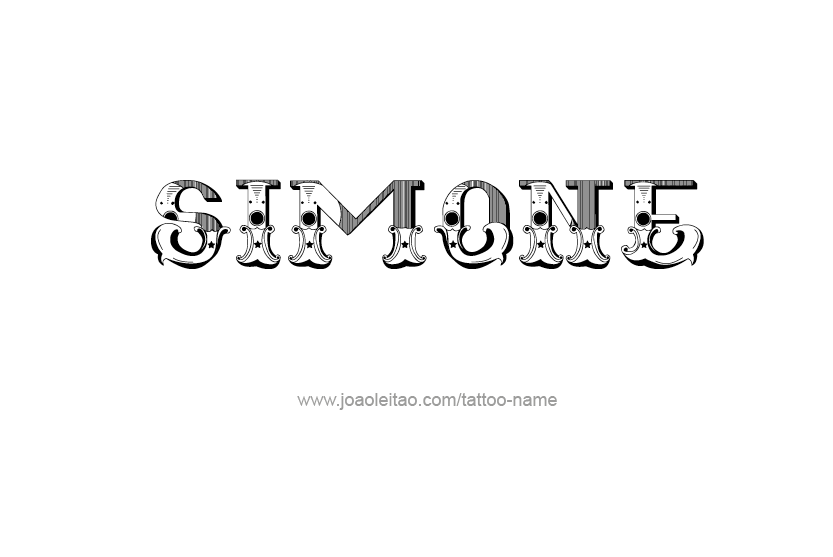 Tattoo Design Name Simone   