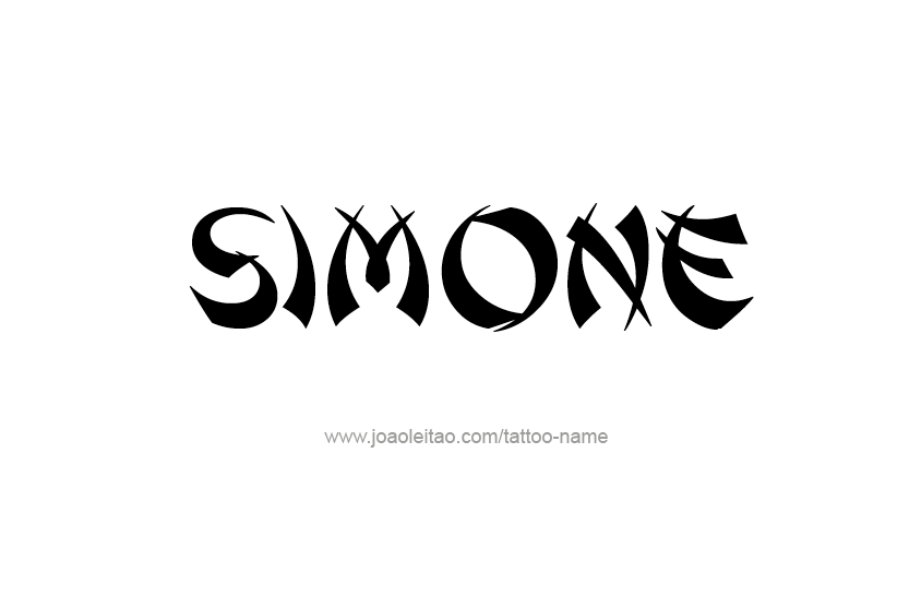 Tattoo Design Name Simone