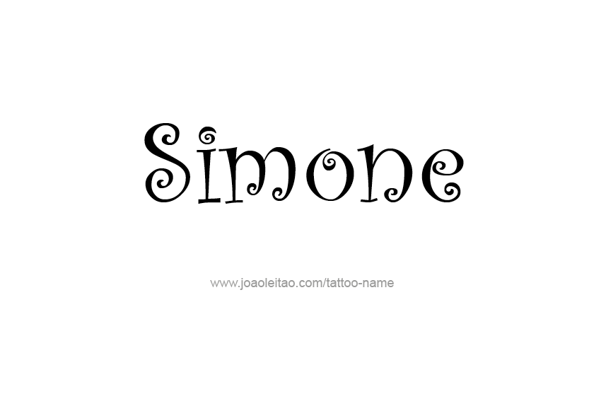 Tattoo Design Name Simone   