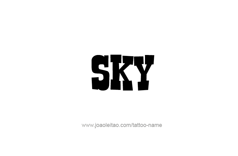 Tattoo Design Name Sky   