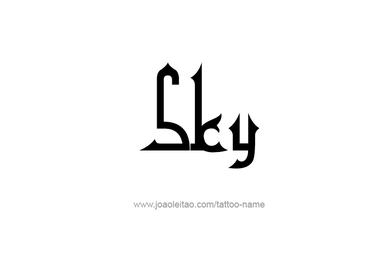 Tattoo Design Name Sky   