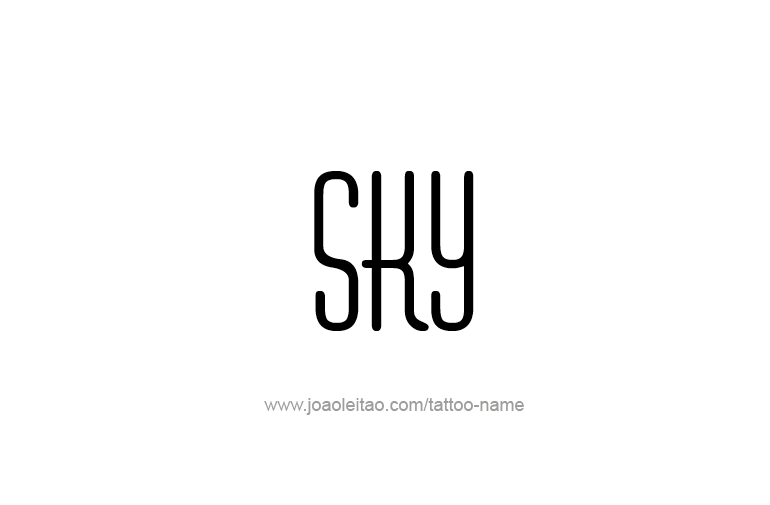 Tattoo Design Name Sky   